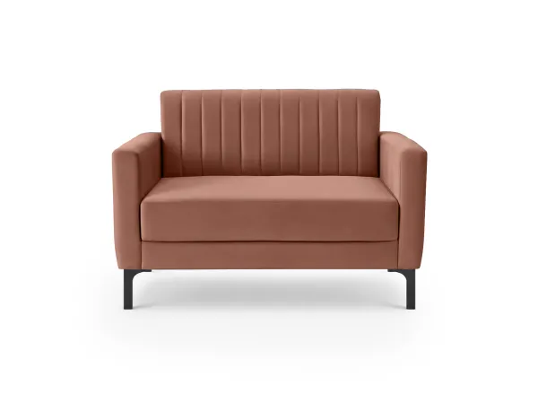 Tulip Upholstered 2 Seater Sofa in Rusty Rubby Color